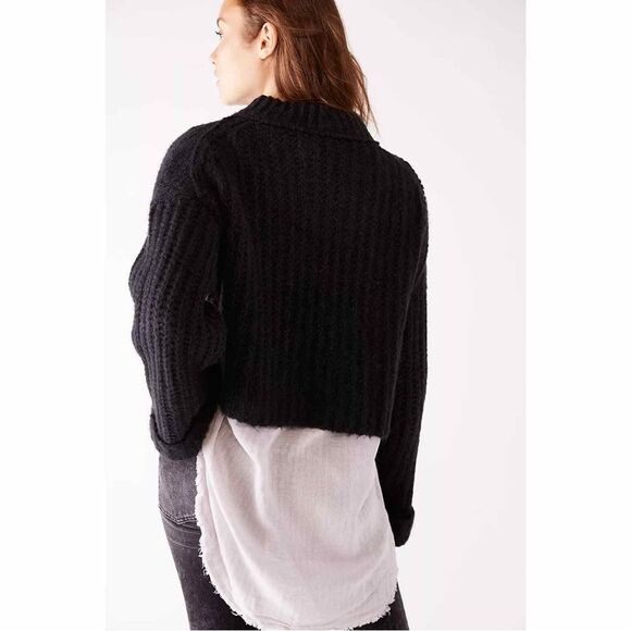 Free People Oversized Wool and Alpaca Fair Isle Turtleneck Sweater - Picture 4 of 13